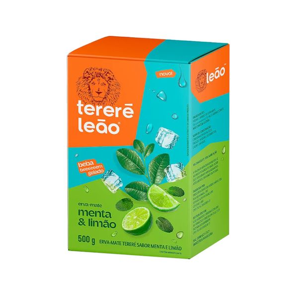 Tereré Leão Erva Mate Sabor Menta e Limão Caixa 500g