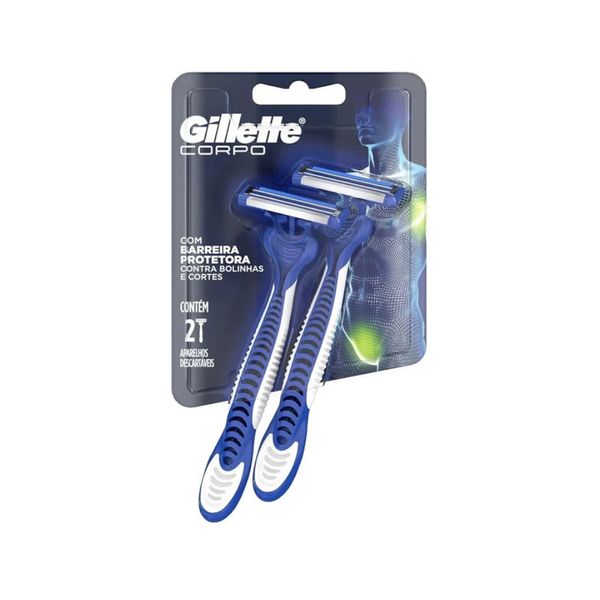 Aparelho de Barbear Gillette com Barreira Protetora contra Bolinhas e Cortes Contpem 2 Unidades