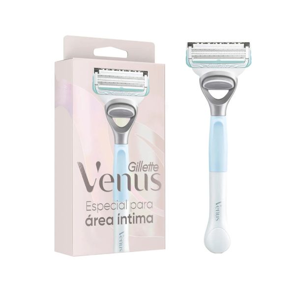 Aparelho de Barbear Gillette Venus Especial para Área Íntima com Barra Anti-irritação Contém 1 Unidade