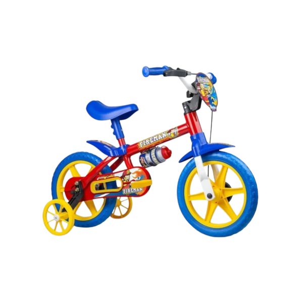 Bicicleta Infantil CAIRU Masculino Water Man Vermelha e Azul Aro 12
