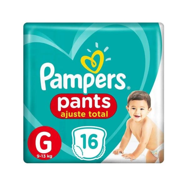 Fralda Descartável Infantil PAMPERS Pants Ajuste Tamanho G Embalagem com 16 Unidades
