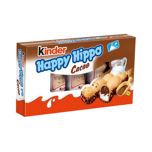 Chocolate Kider Happy Hippo Sabor Cacau Embalagem 103,5g