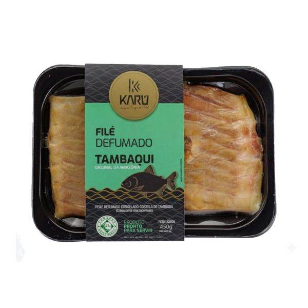 Filé de Tambaqui Defumado Karú Congelado Embalagem 450g