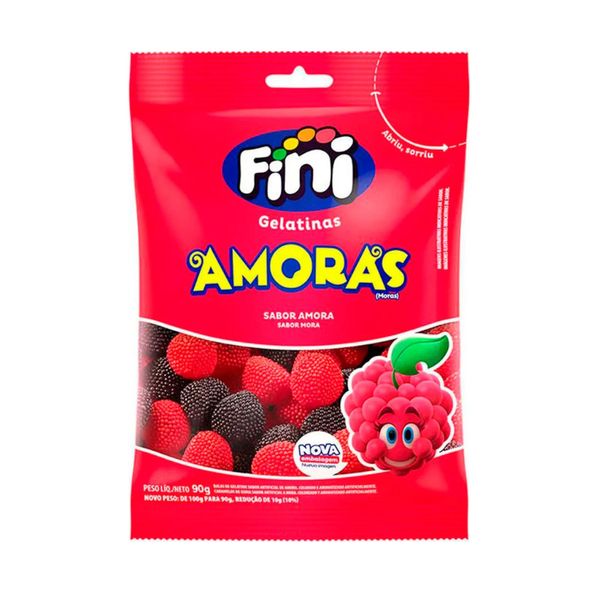 Bala de Gelatina Fini Sabor Amora Embalagem 80g