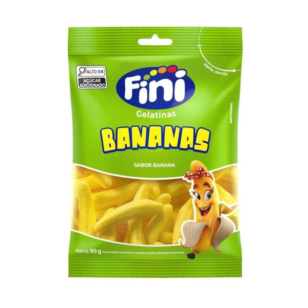 Bala de Gelatina Fini Sabor Banana Embalagem 80g