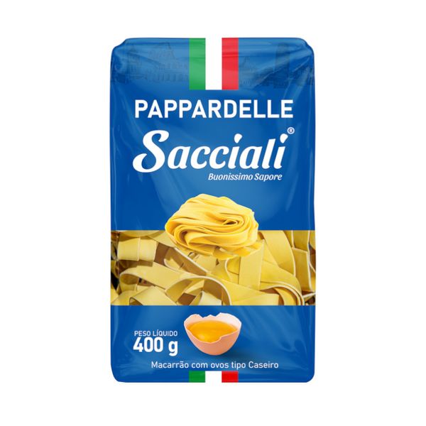 Macarrão Pappardelle Sacciali Tipo Caseiro Embalagem 400g