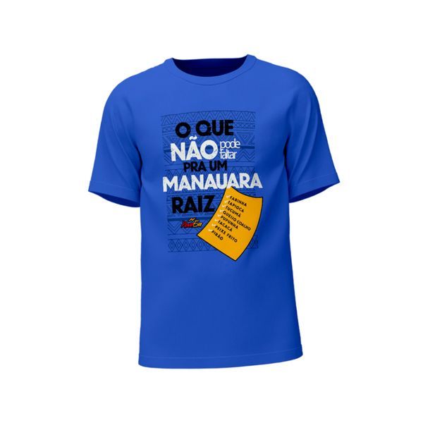 Camiseta Manga Curta CAMPANHA DO MANINHO Azul Tamanho P 1un