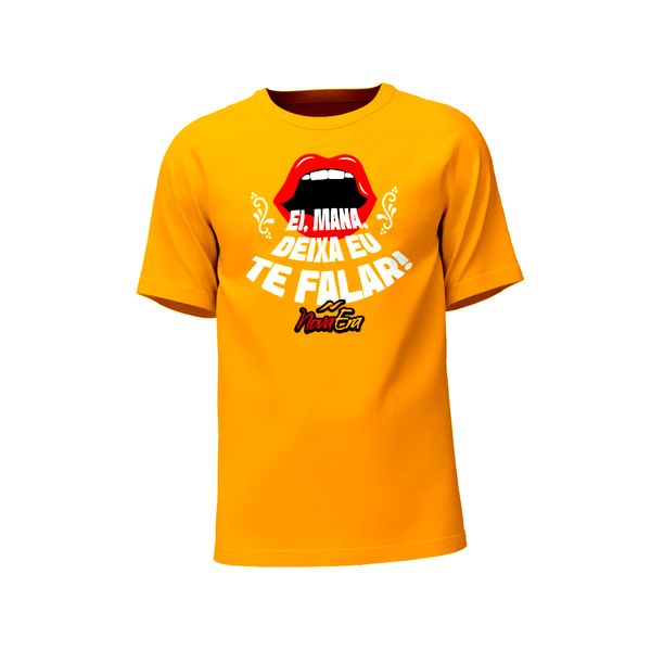 Camiseta Manga Curta CAMPANHA DO MANINHO Amarela Tamanho G3 1un