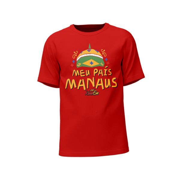 Camiseta Manga Curta CAMPANHA DO MANINHO Vermelha Tamanho G 1un