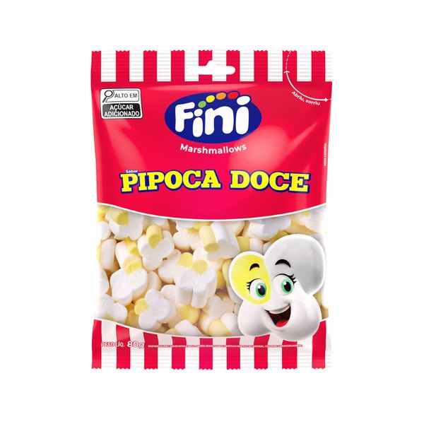 Marshmallow de Gelatina Fini Sabor Pipoca Doce Embalagem 80g
