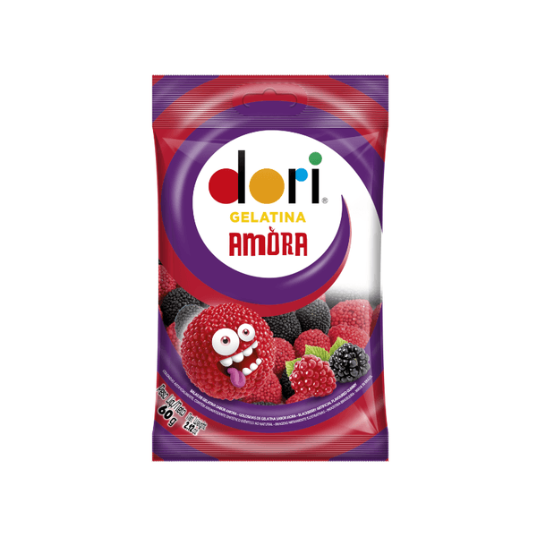 Bala de gelatina DORI Amora pacote 60g