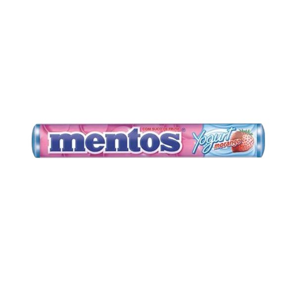 Goma de Mascar Mentos Stick Sabor Morango com Yogurte Embalagem 37,5g