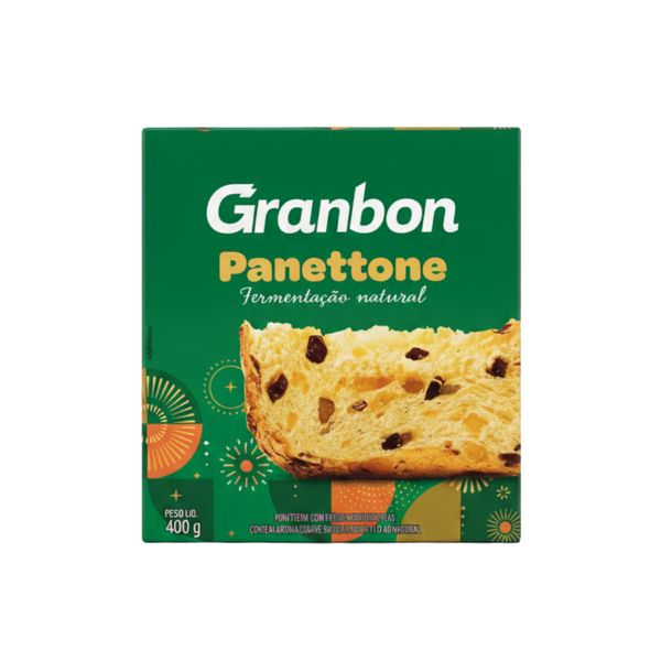 Panettone GRANBON Tradicional de Frutas Caixa 400g