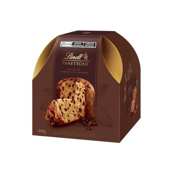 Panettone Lindt Gotas de Chocolate Amargo Caixa 400g