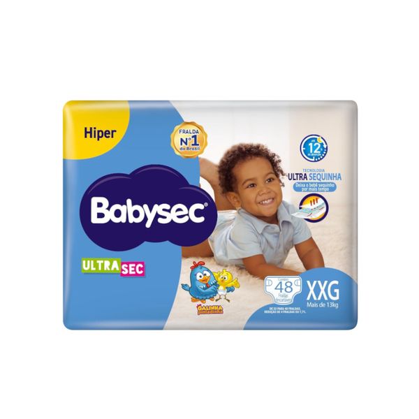 Fralda Descartável Infantil BABYSEC Ultra Sec Hiper XXG pacote 48un