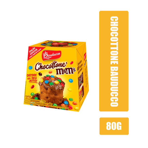 Mini Panetone Bauducco Chocottone com m&m Caixa 80g