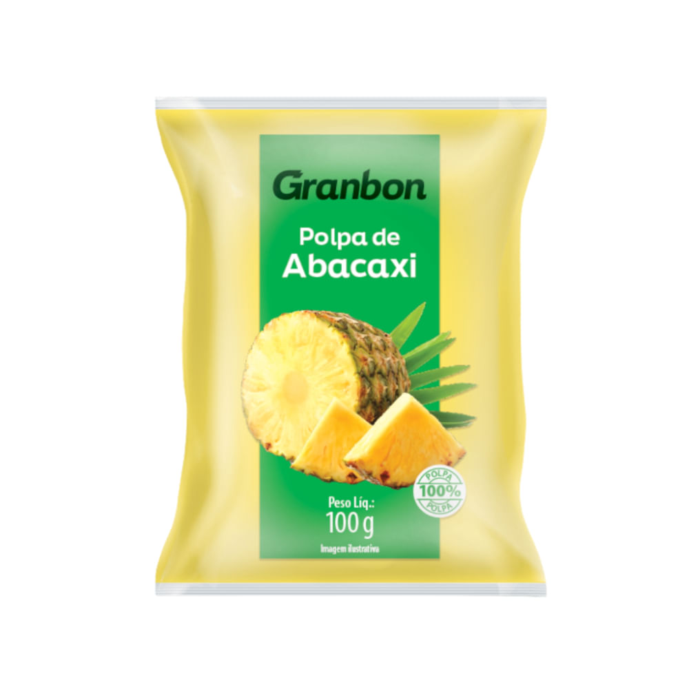 Polpa de Fruta de Abacaxi Granbon Pacote 100g