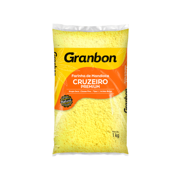 Farinha-de-Mandioca-GRANBON-Cruzeiro-Premium-pacote-1kg