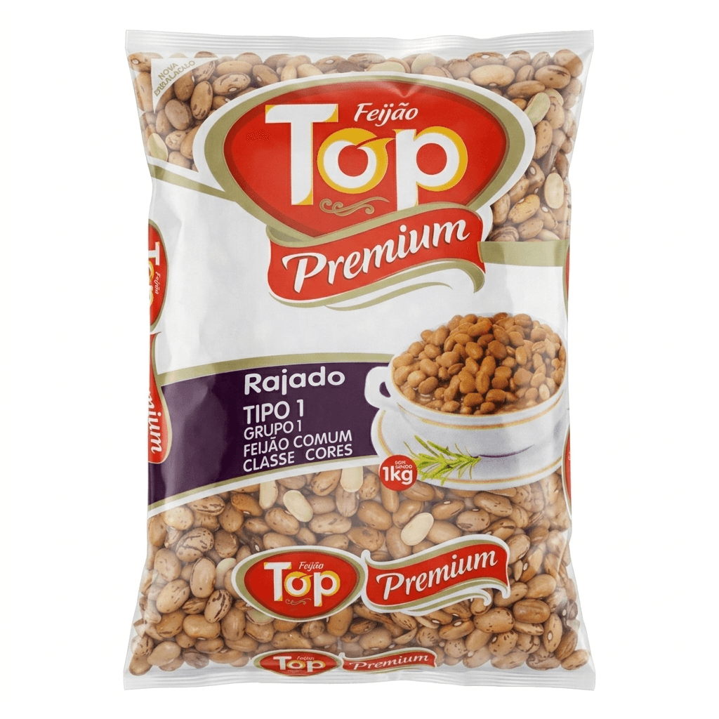 Feijão Rajado Tipo 1 Top Premium 1kg